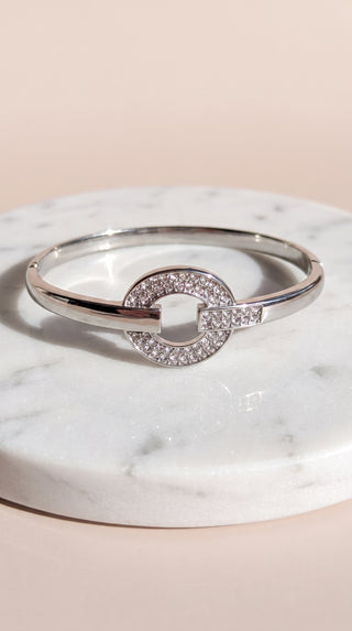 Pavé Love Circle Gold Plated Bangle
