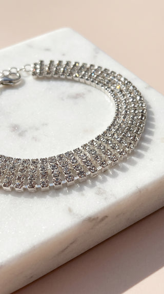 Classic Zircon Crystal Tennis Bracelet