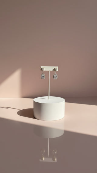 Oblong Crystal Drop & Dangle Earrings