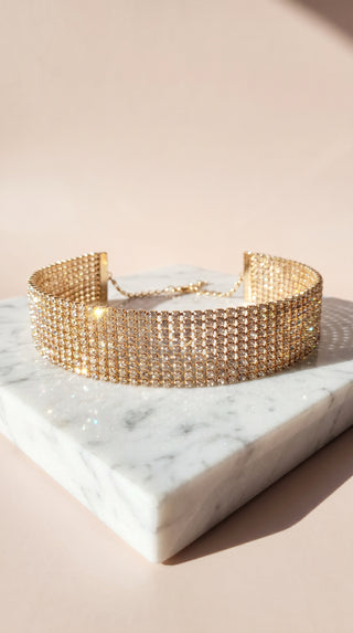 Rhinestone Crystal Choker Necklace