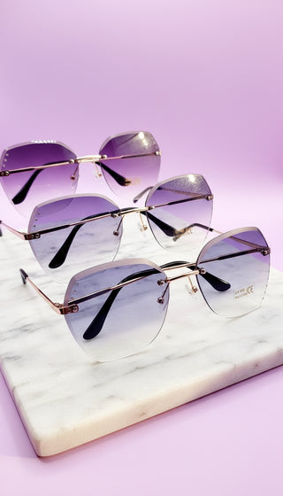 Rimless Pastel Sunglasses Box of 20