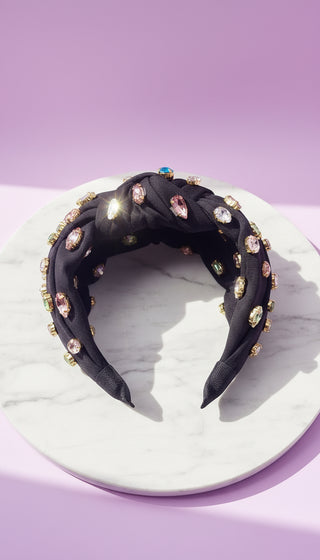 Jeweled Crystal Statement Knot Hairband Hair Accessory