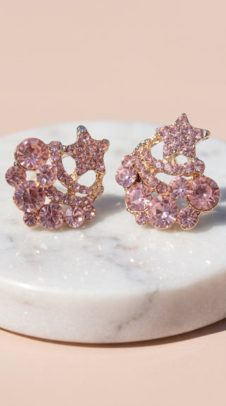 Star Cluster Crystal Stud Earrings