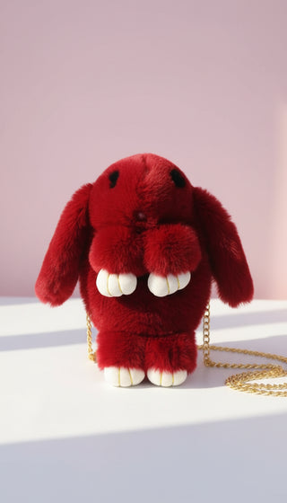 Faux Fur Bunny Rabbit Backpack – Soft Plush Handbag