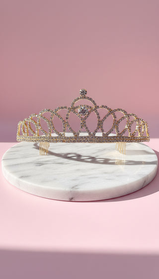 Oval Crystal Wedding Bridal Tiara Crown