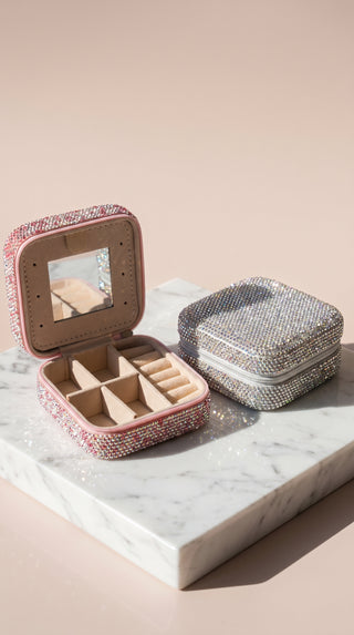 Portable Travel Crystal Jewellery Box