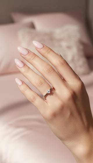 Box set of 36 Crystal Square Cut Silver Stacking Rings