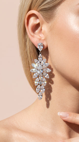 Teardrop Crystal Drop & Dangle Statement Earrings
