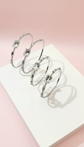 Statement Crystal Hoop Earrings