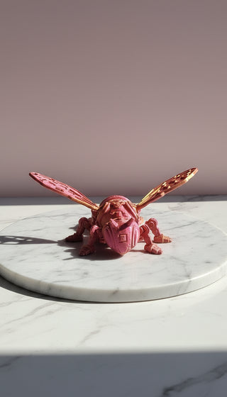 3D Printed Articulated Fantasy Wasp Figurine: Bioplastic