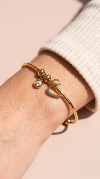 Arabic Initial Charm Bracelet – Gold & Silver
