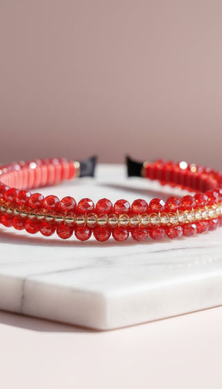 Women’s Crystal Beaded Statement Headband & Hair Band
