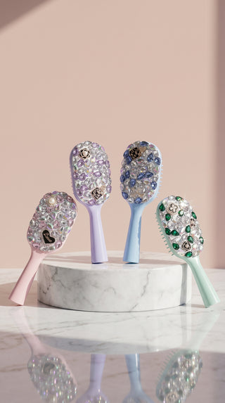Crystal Paddle Oval Large Hair Brush