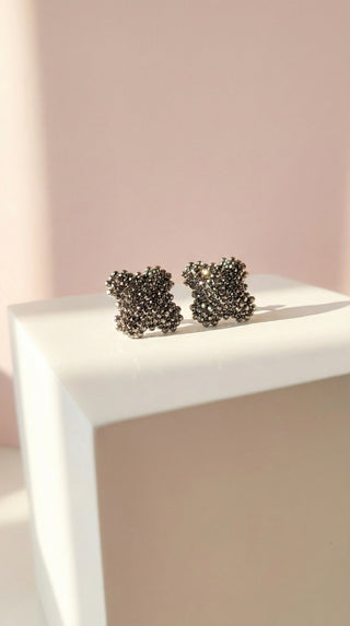 Clover Crystal Non Pierced Clip On Earrings