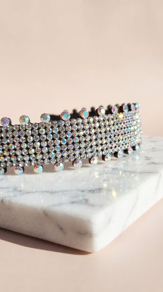 Women’s Crystal Cluster Statement Headband & Hair Band