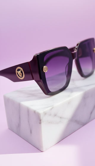 Gold Leopard Oversized Sunglasses Box of 12