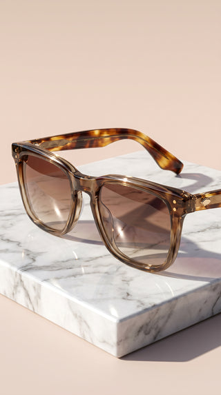 Unisex Rectangular Acrylic Frame Sunglasses