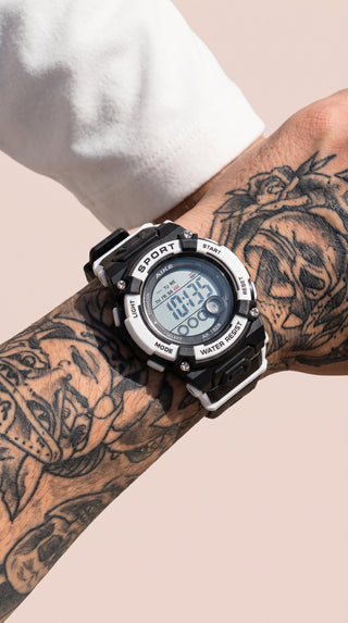 Digital Display Unisex Sports Watch With Box