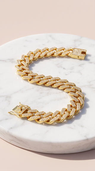 Radiant Crystal Curb Chain Bracelet