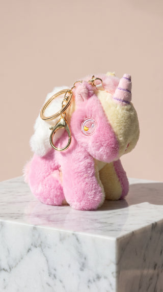 Plush Unicorn Rainbow Key Ring & Bag Charm