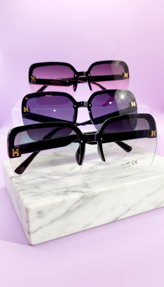 Gold H Half Rim Sunglasses Box of 20