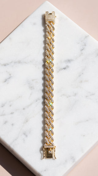 Gold Pavé Link Luxury Bracelet
