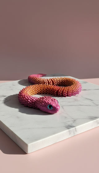 3D Printed Articulated Fantasy Lizard Figurine: Bioplastic