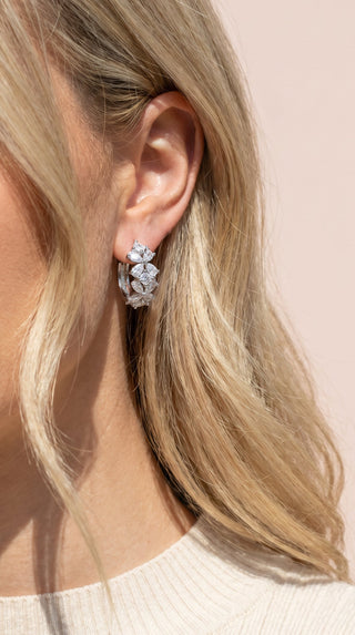 Crystal Huggie Hoop Earrings