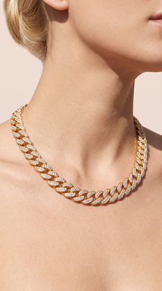 Pavé Curb Chain Crystal Necklace