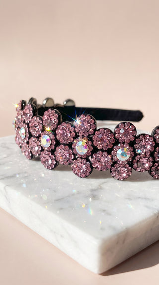 Women’s Flower Crystal Statement Headband & Hair Band