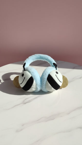 Cute Bee Plush Earmuffs for Kids Soft Winter Ear Warmers Pack Of 12