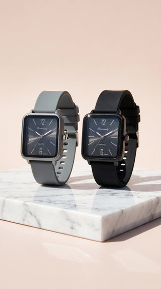 Unisex Silicone Square Face Quartz Watch