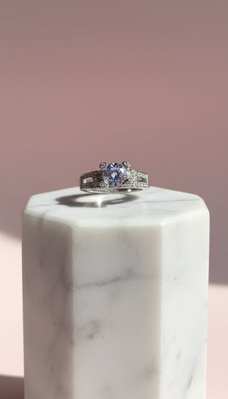 Round Cut Crystal Ring Gold Box set of 12