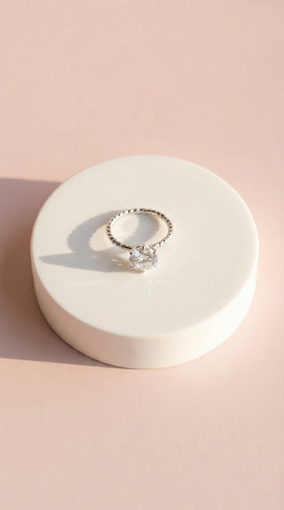 Free Size Round Cut Crystal Stacking Rings Box set of 36