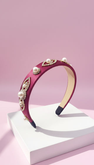 Pearl Cluster Satin Hair band