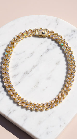 Luxe Crystal Cuban Chain Necklace
