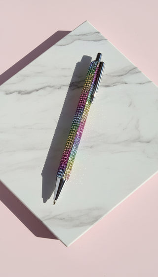 Luxury Crystal Rhinestone Ballpoint Writing Pen With Gift Case