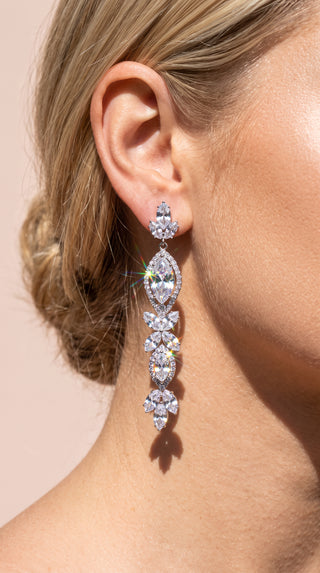 Multi Cut Crystal Drop & Dangle Statement Earrings