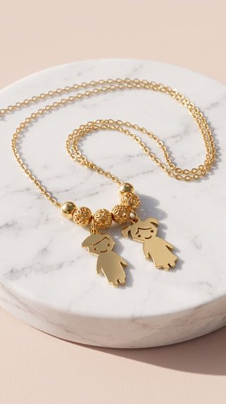 Boy & Girl Kids Charm Pendant Necklace