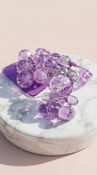Teddy Bear Bubble Keyring & Bag Charm