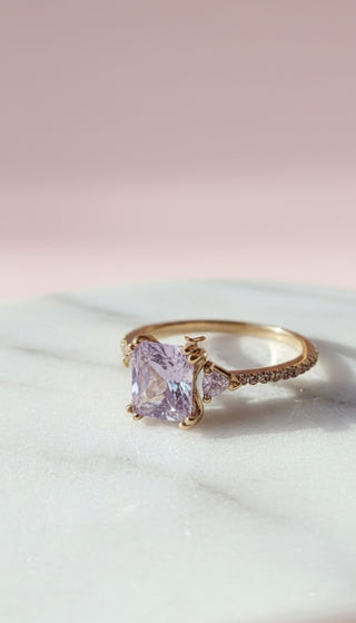 Princess Cut Crystal Gold Ring Box set of 12