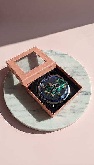 Colourful Elephant Compact Mirror With Gift Box