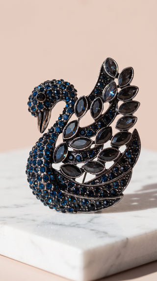 Swan Crystal Statement Brooch Pin