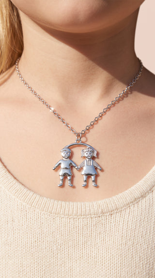 Kids Boy & Girl Necklace – Children’s Friendship Pendant