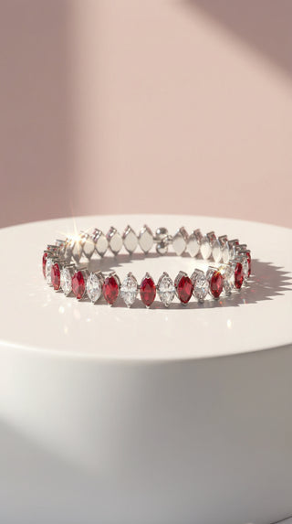 Stretchy Oval Crystal Snap On Cuff