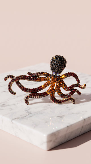 Octopus Crystal Brooch – Rhinestone Statement Brooch