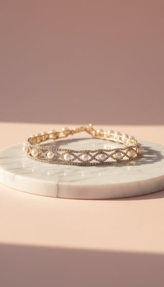 Pearl & Crystal Tennis Bracelet