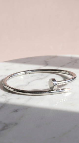 Gold Plated Nail Stacking Bracelet Bangle