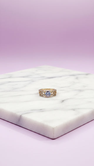 Crystal Ring Gold Box set of 12