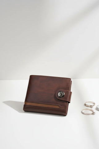 Two Tone Leather Wallet With Gift Box